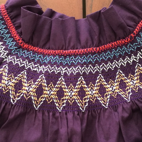 NWOT Tuckernuck Pomander Place purple smocked Wrenley dress M - Picture 7 of 15